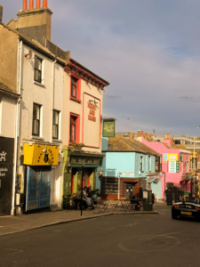Colourful street in Brighton North Laine with traditional chimney pots, representing the new Brighton and Hove Smoke Control Area